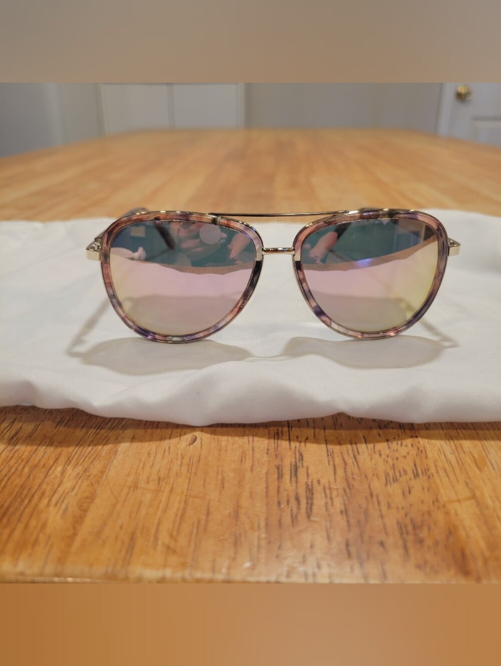 👓EUC~ BIRCEN POLARIZED AVIATOR  PINK SUNGLASSES